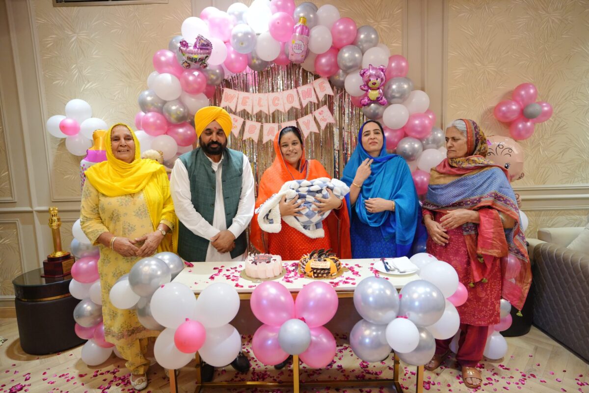 Punjab CM Bhagwant Mann Radiates Joy as Daughter Niamat Kaur Mann Joins Family, Advocates for Gender Equality and Education