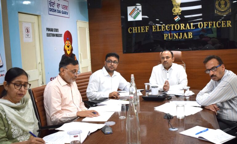 Punjab CEO holds meeting with Jalandhar Deputy Commissioner, Police Commissioner and SSP regarding election preparations