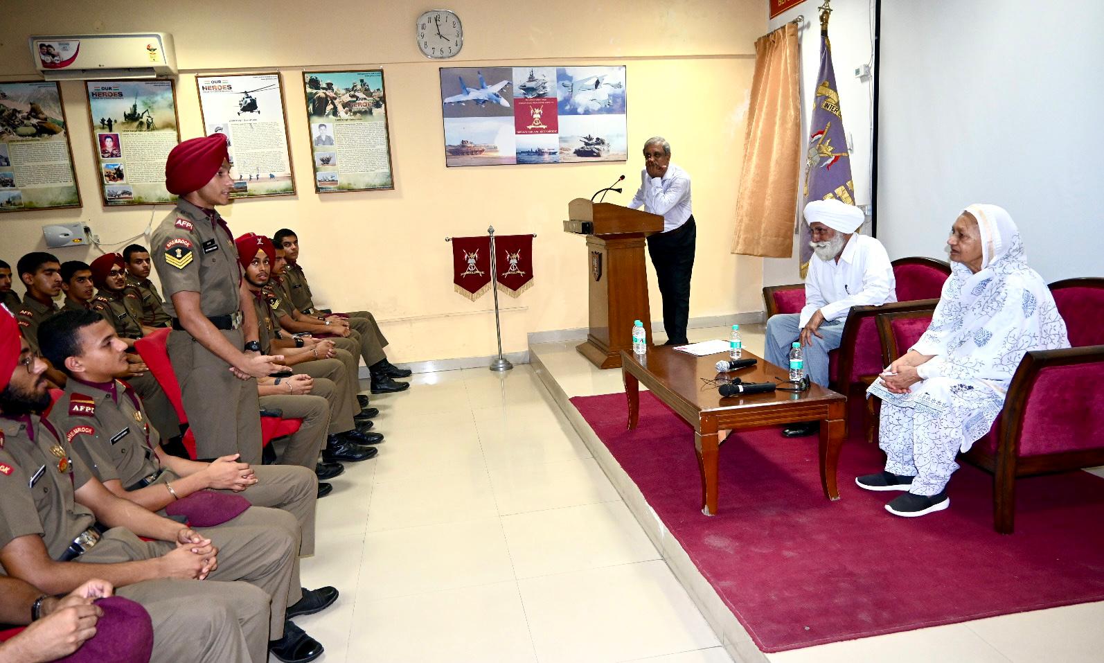 MRSAFPI CADETS DRAW INSPIRATION FROM VC & MVC AWARDEE JEMADAR NAND SINGH’S VALOR AS DAUGHTER SHARES HIS HEROIC TALE